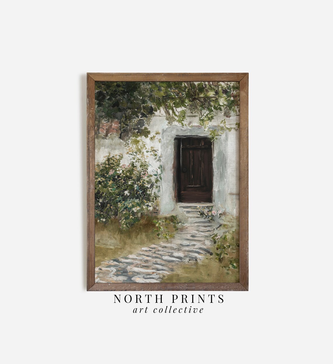 Vintage Spring Cottage Painting Art Print, Farmhouse - Image 2