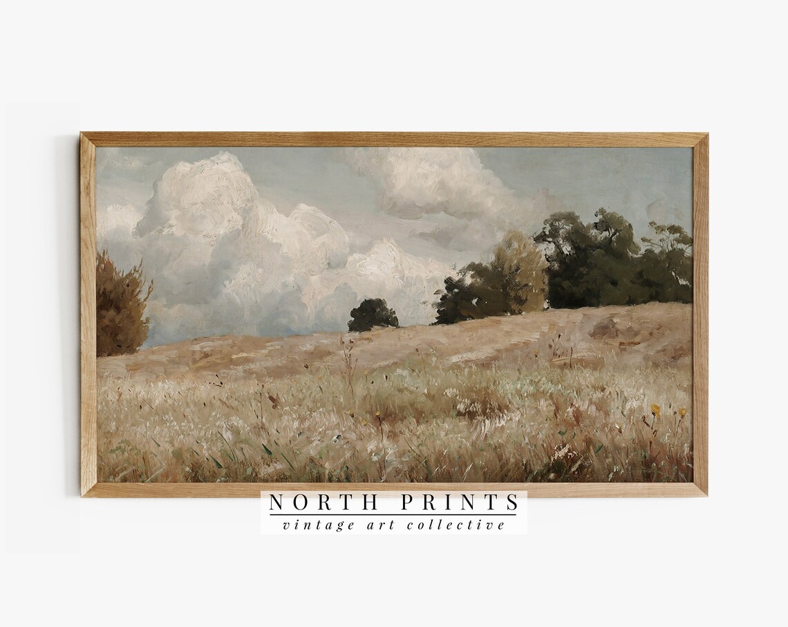 Country Scene Vintage Landscape Art Print