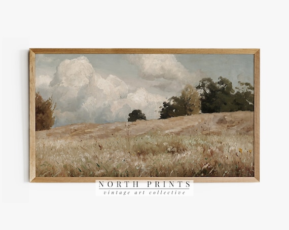 Country Scene Vintage Landscape Art Print