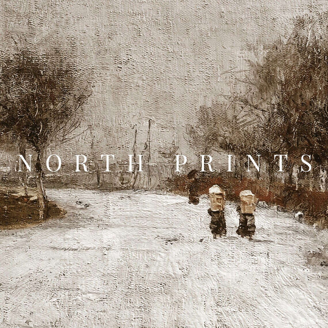Rustic Winter Painting, Vintage Country Decor Art Print - Image 4