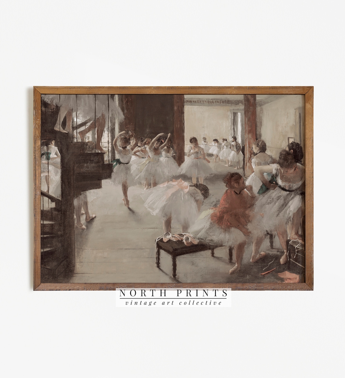 Ballerina Vintage Painting Dance Studio Art Print