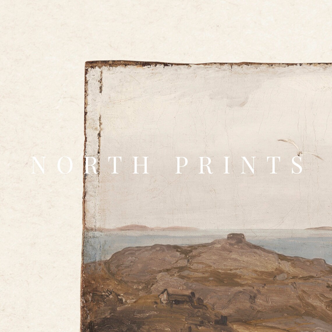 Rustic Coastal Vintage Seascape Art Print - Image 2