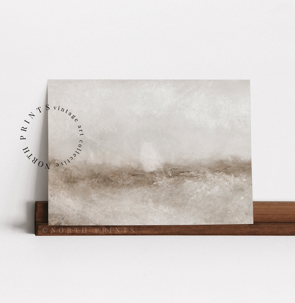 Vintage Abstract Coastal Painting, North Prints Art Print - Image 4