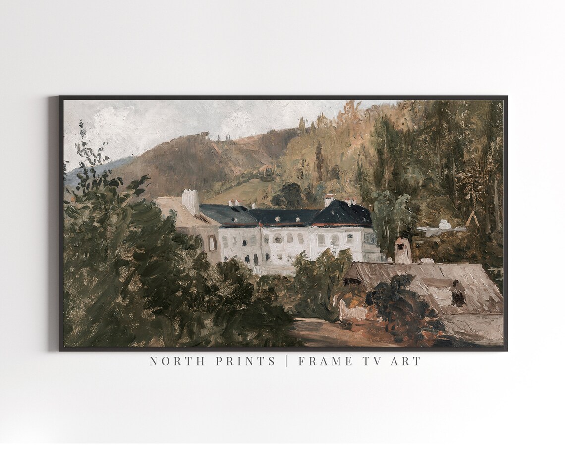 Vintage European Villa Landscape, Travel Poster - Image 3