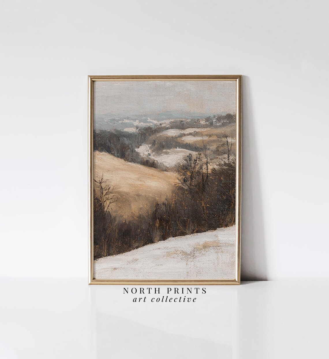 Rustic Winter Landscape Art Print, Farmhouse Christmas - Image 2
