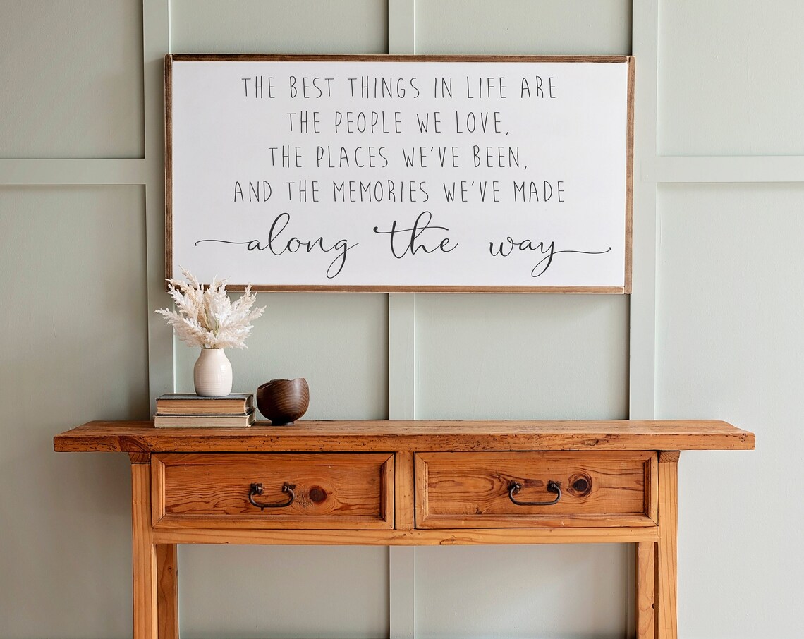Best Things in Life Farmhouse Inspirational Wall Art Print