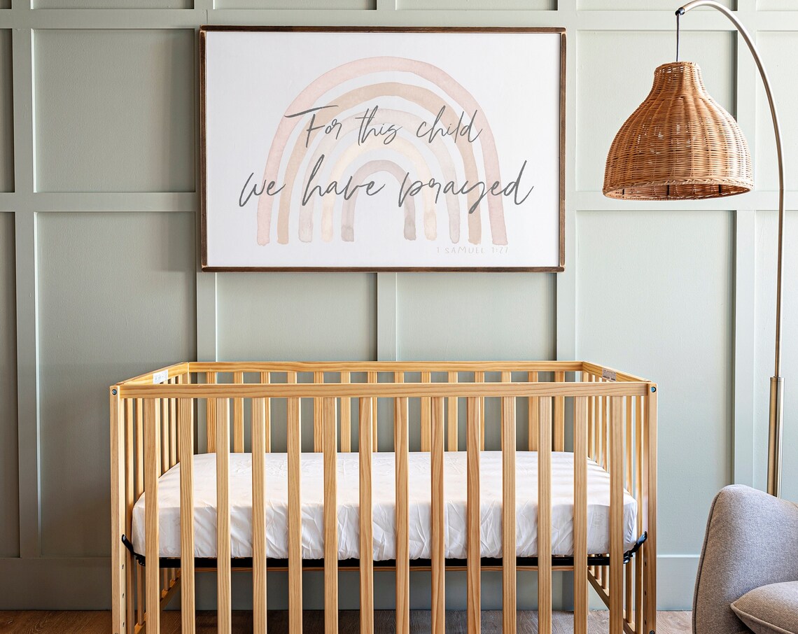 For This Child We Have Prayed Nursery Art Print