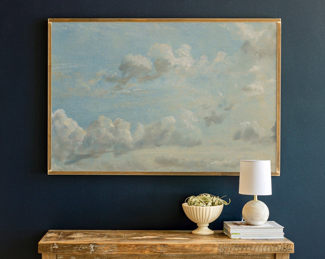 Clouds Wall Art, Living Room Wood Sign For Home - Image 2