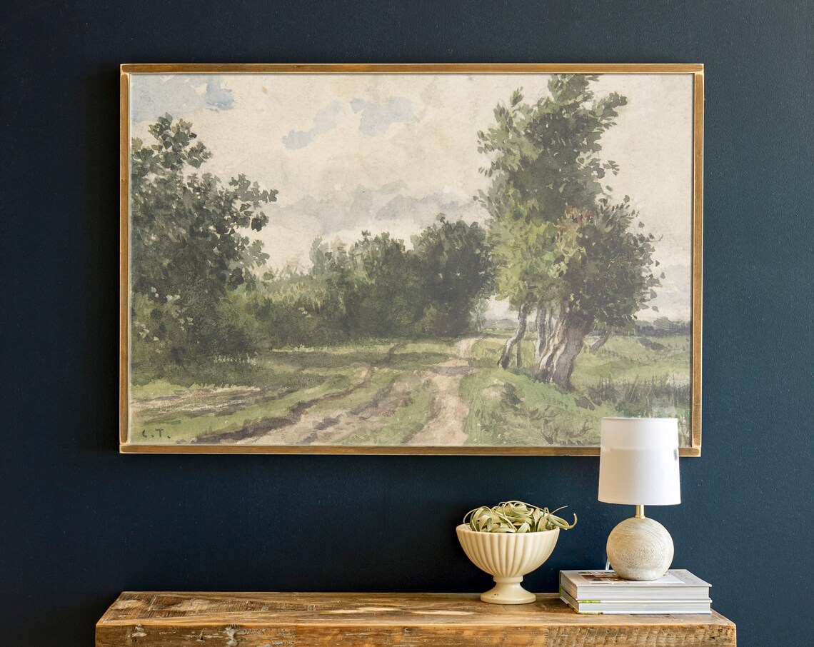 Green Trees, Living Room Nature Wall Art Print