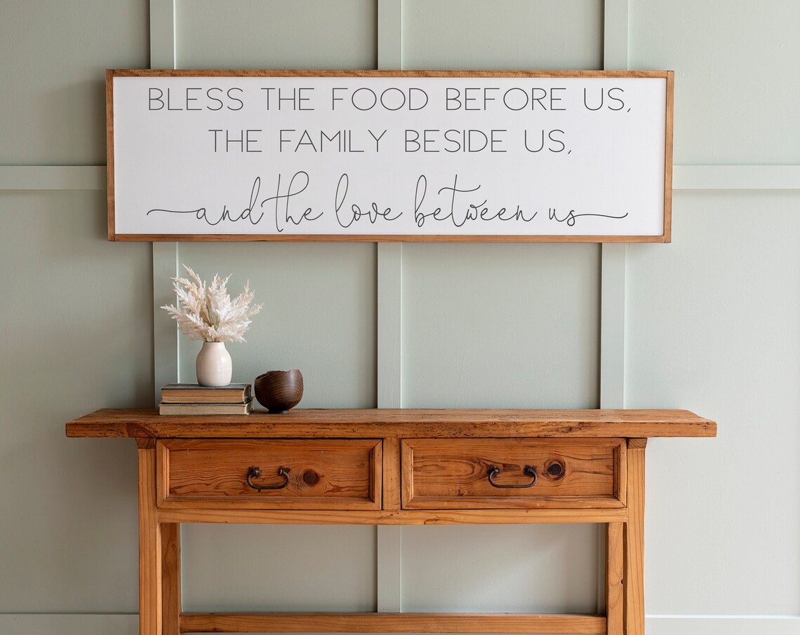 Bless The Food Before Us Dining Room Wall Art Print