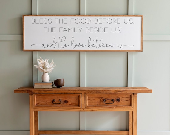 Bless The Food Before Us Dining Room Wall Art Print