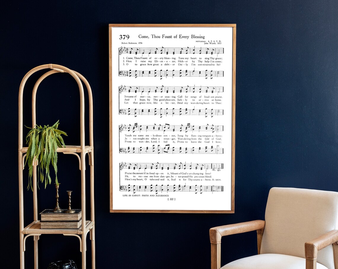 Come Thou Fount Of Every Blessing Hymn Art Print