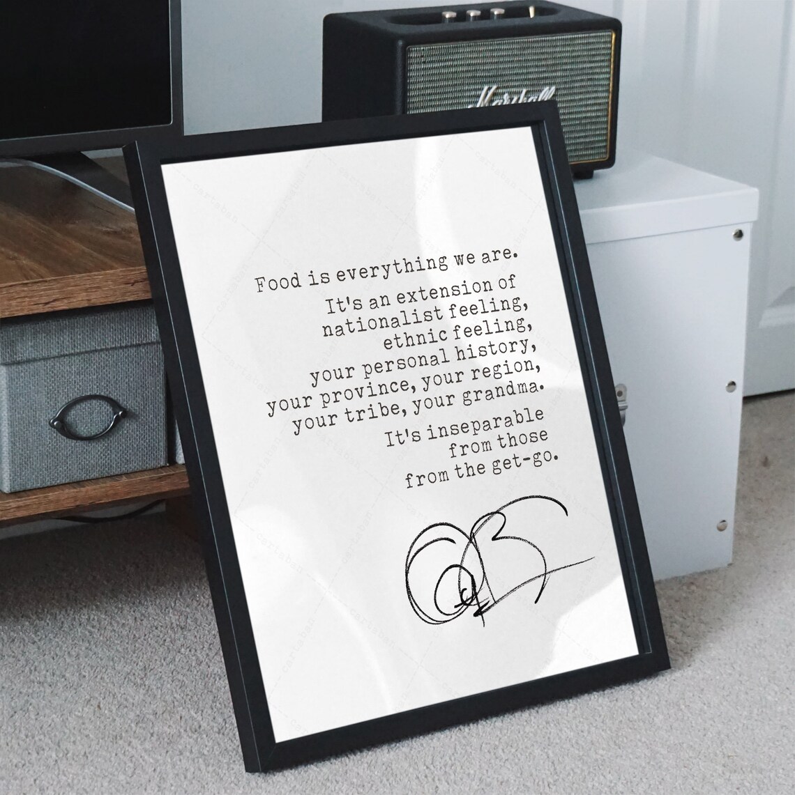 Anthony Bourdain Motivational Quote Poster Print - Image 2