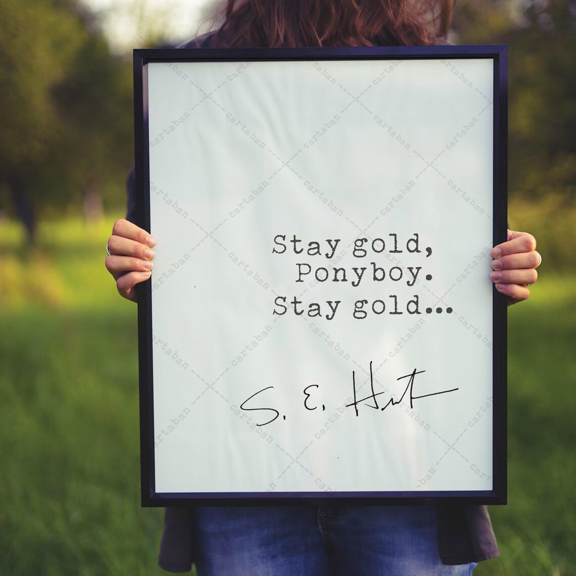 Stay Gold, The Outsiders Book Quote Art Print - Image 4