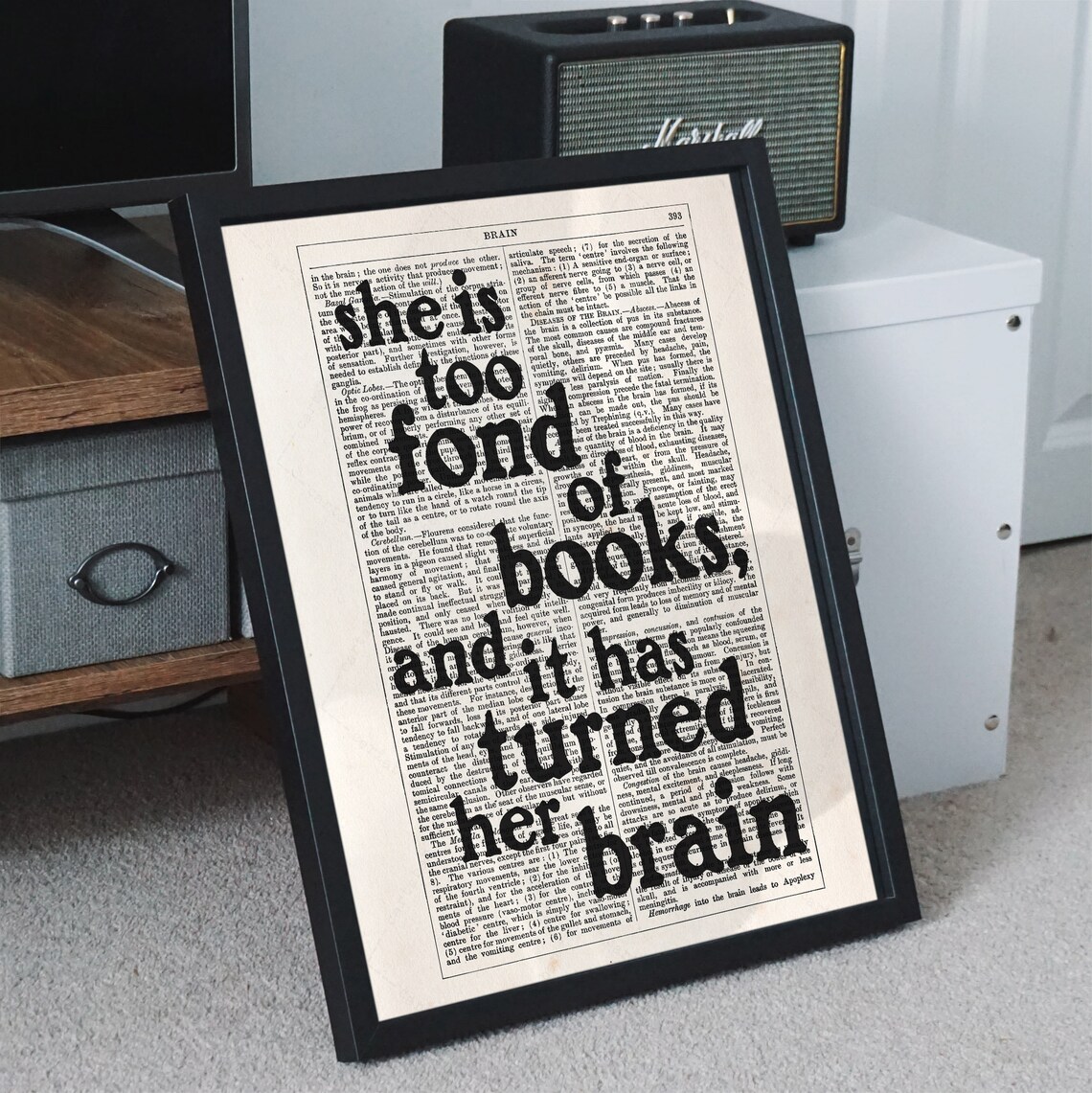 Louisa May Alcott She Is Too Fond Of Books Literary Quote Poster - Image 4