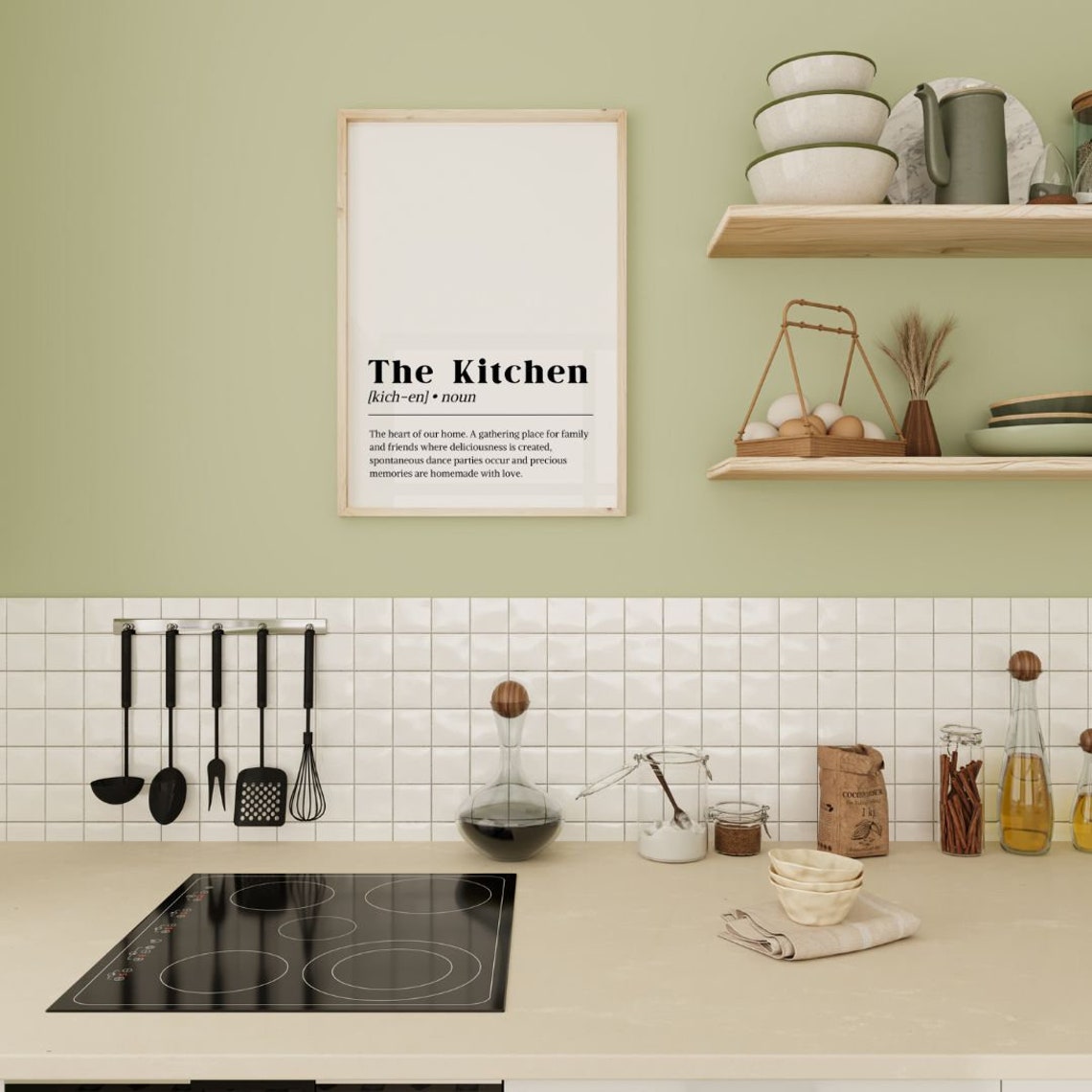 The Kitchen Definition Funny Dictionary Style Noun Meaning Poster - Image 3