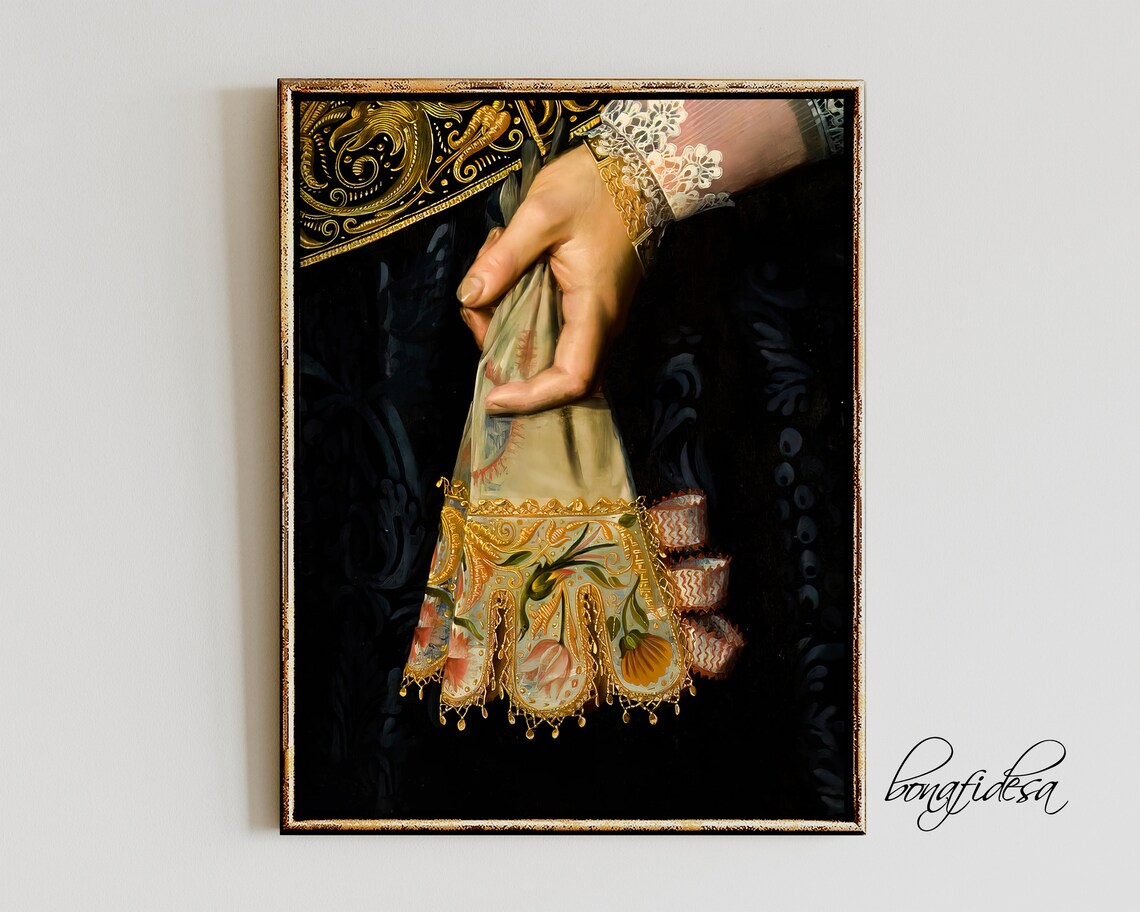 Alter Arteclectic Vintage Portrait, Antique Baroque Oil