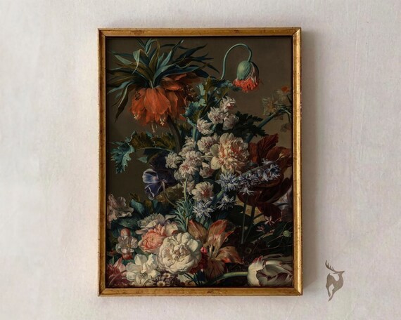 Dutch Baroque Crown Imperial Floral Bouquet Still Life Poster
