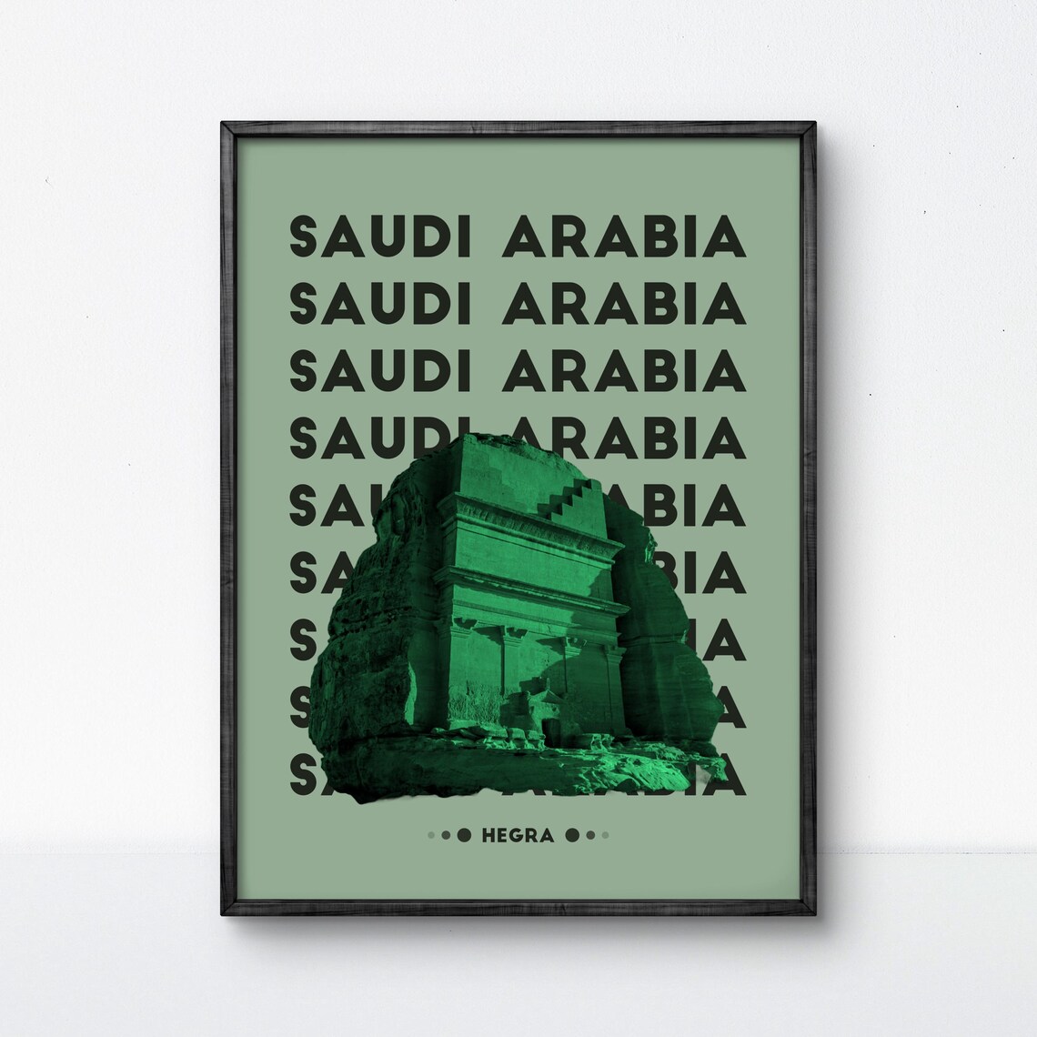 Saudi Arabia Hegra Poster, Ancient Nabatean Heritage