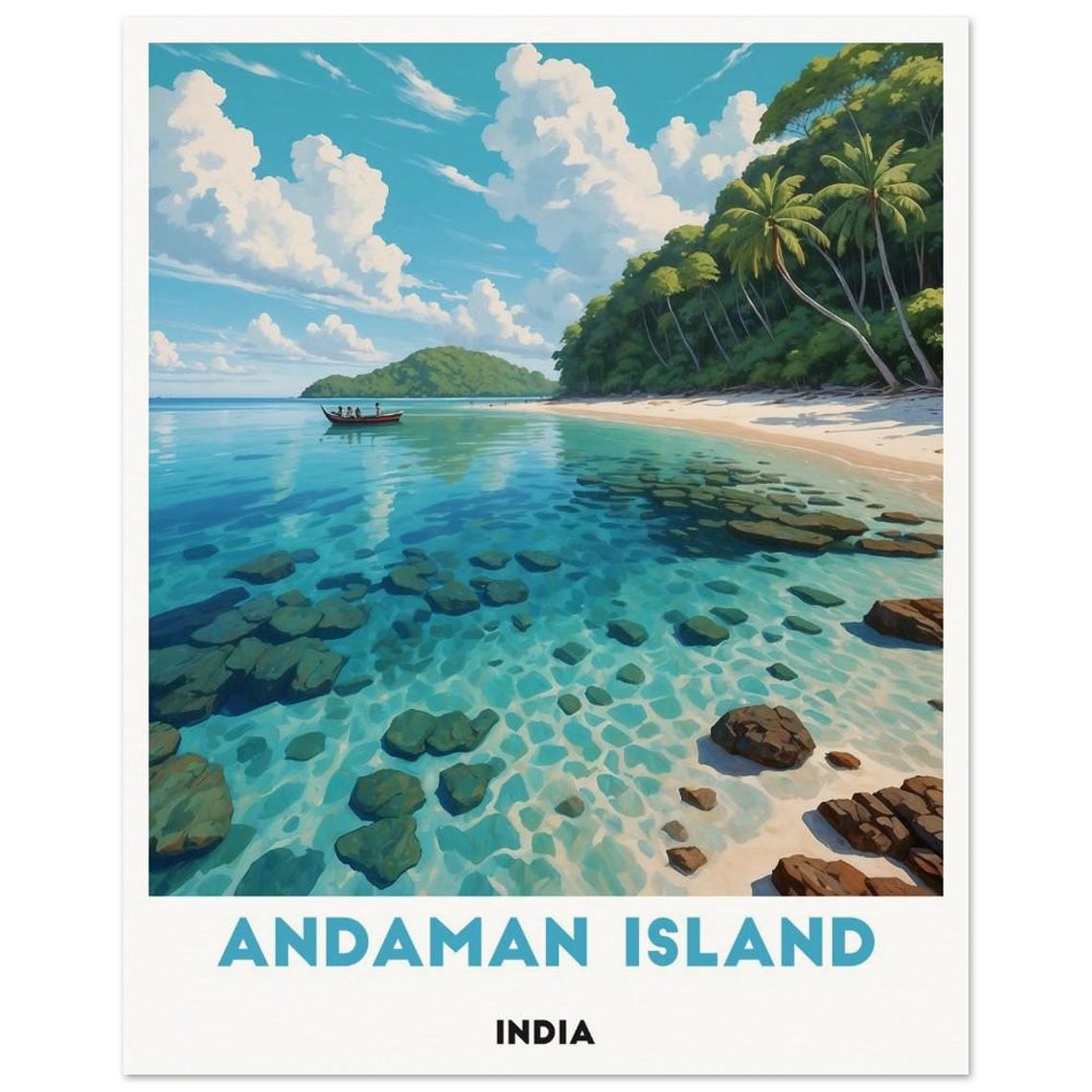 Andaman Island India Crystal Clear Tropical Beach Escape Poster - Image 3