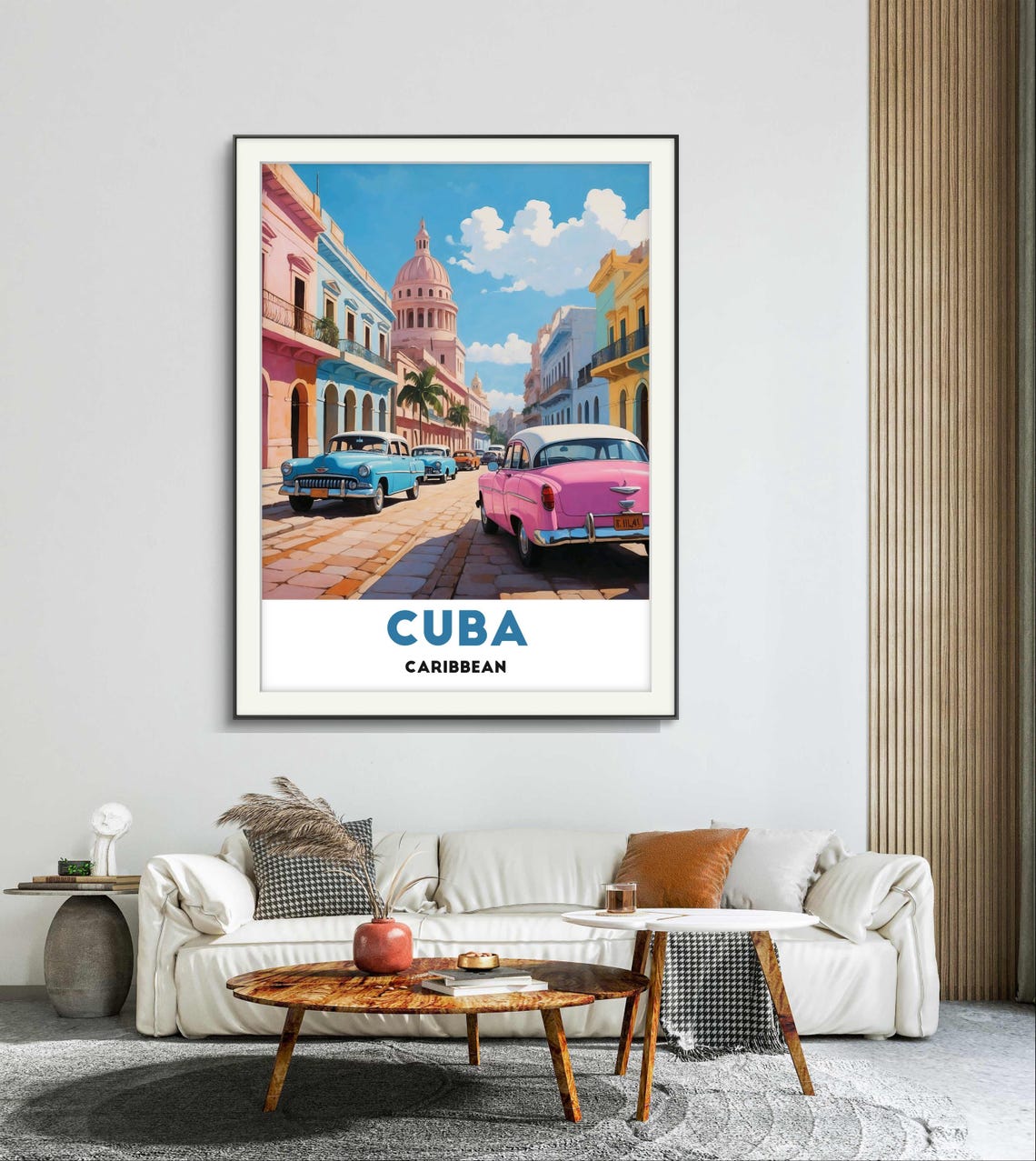 Cuba Caribbean Poster Vibrant Havana Street Scene Havana Poster - Image 2
