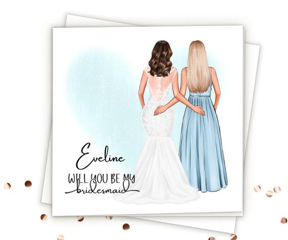 Bridesmaid Proposal Card Personalized Bridesmaid Card Will You Be My Bridesmaid Proposal Gift Custom Bridesmaid Card Maid Of Honor Card