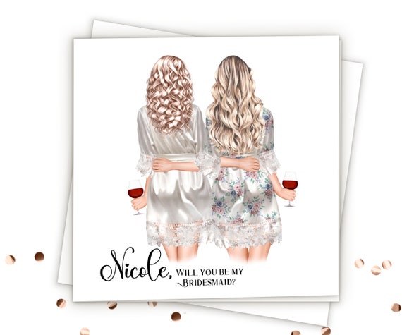 Bridesmaid Gifts Custom Bridesmaid Proposal Card Personalized Bridesmaid Gift Bridesmaid Card Wedding Cards Maid Of Honor Proposal Card