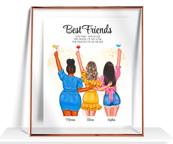 Best Friend Print Friendship Gift Best Friend Birthday Gifts Friends Gift Personalized Best Friend Gift Friendship Print Best Friend Gifts