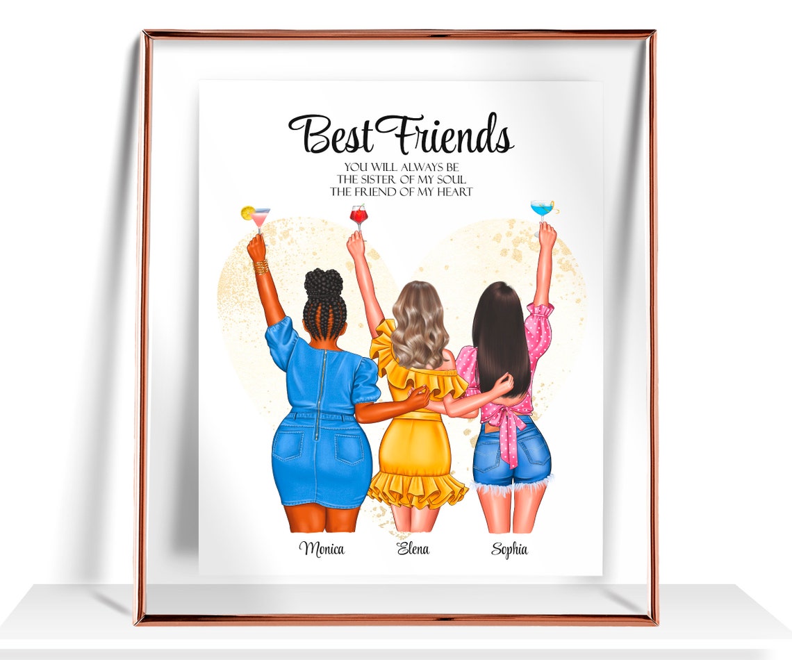 Best Friend Print Friendship Gift Best Friend Birthday Gifts Friends Gift Personalized Best Friend Gift Friendship Print Best Friend Gifts