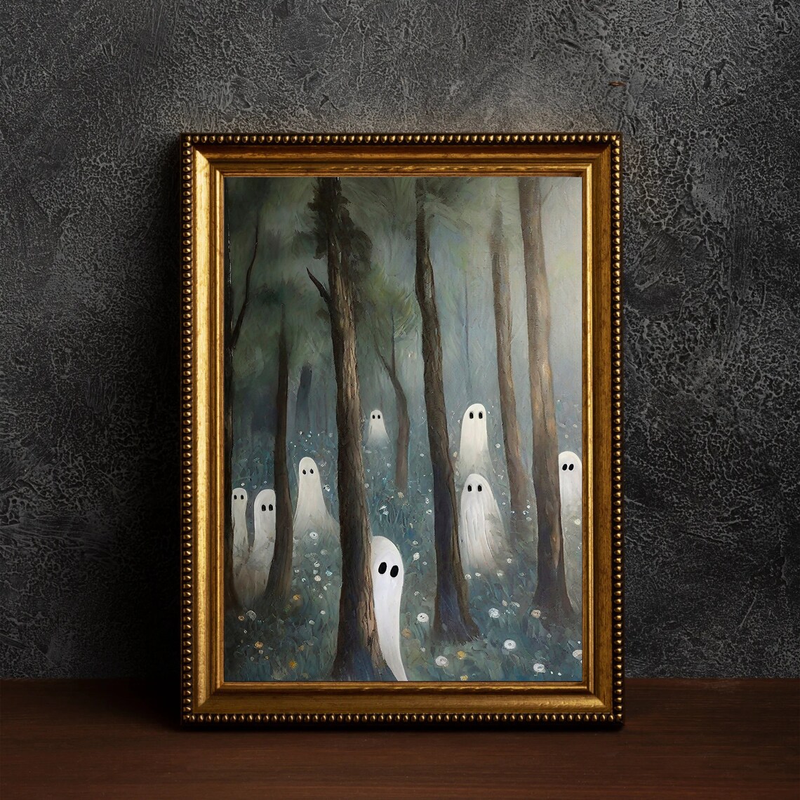 Ghost Forest, Vintage Haunted Forest Art Print - Image 3