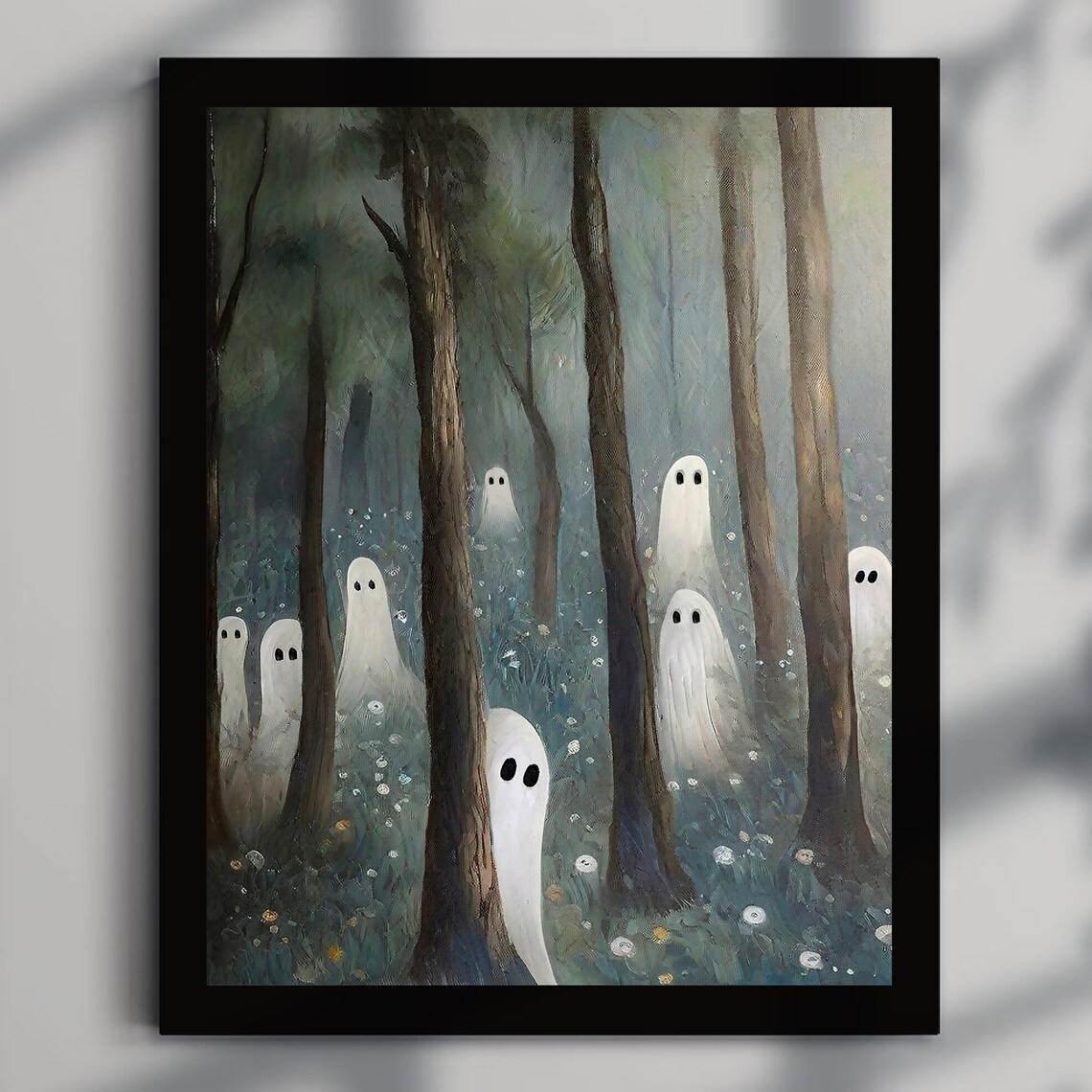 Ghost Forest, Vintage Haunted Forest Art Print - Image 4