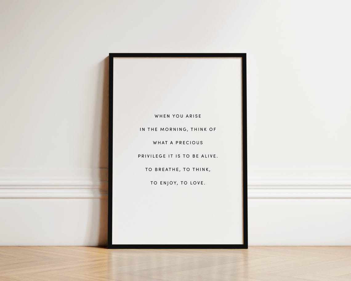 When You Arise Motivational Daily Quote Art Print