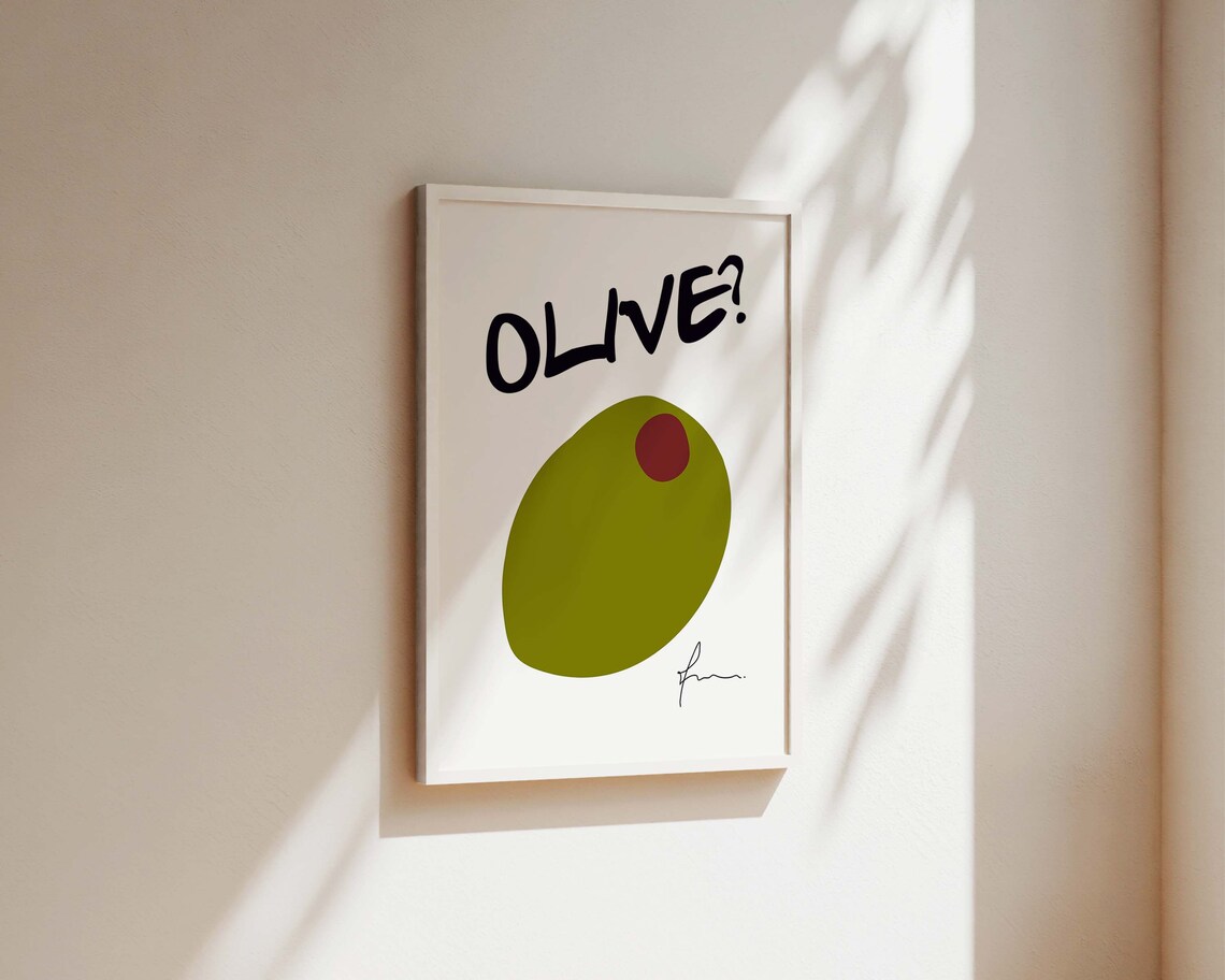 Olive Kitchen Print, Retro Kitchen Decor - Image 2