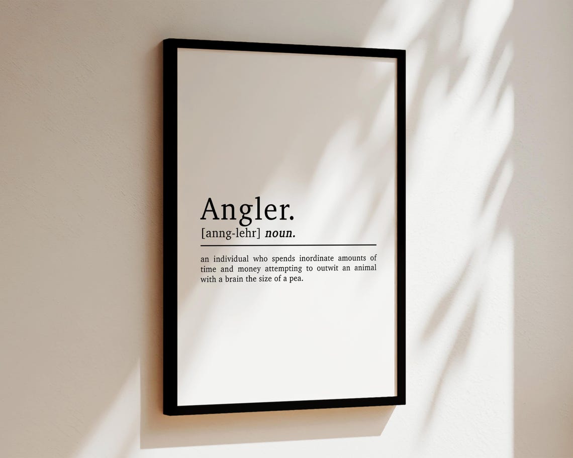 Fishing Definition Typographic Wall Art Print - Image 2