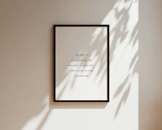 The Past Is Your Lesson Present Gift Future Motivation Poster