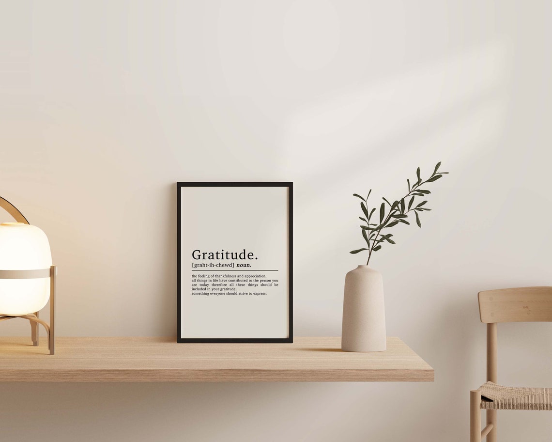 Gratitude Typography Art Print, Inspirational Office Decor - Image 3