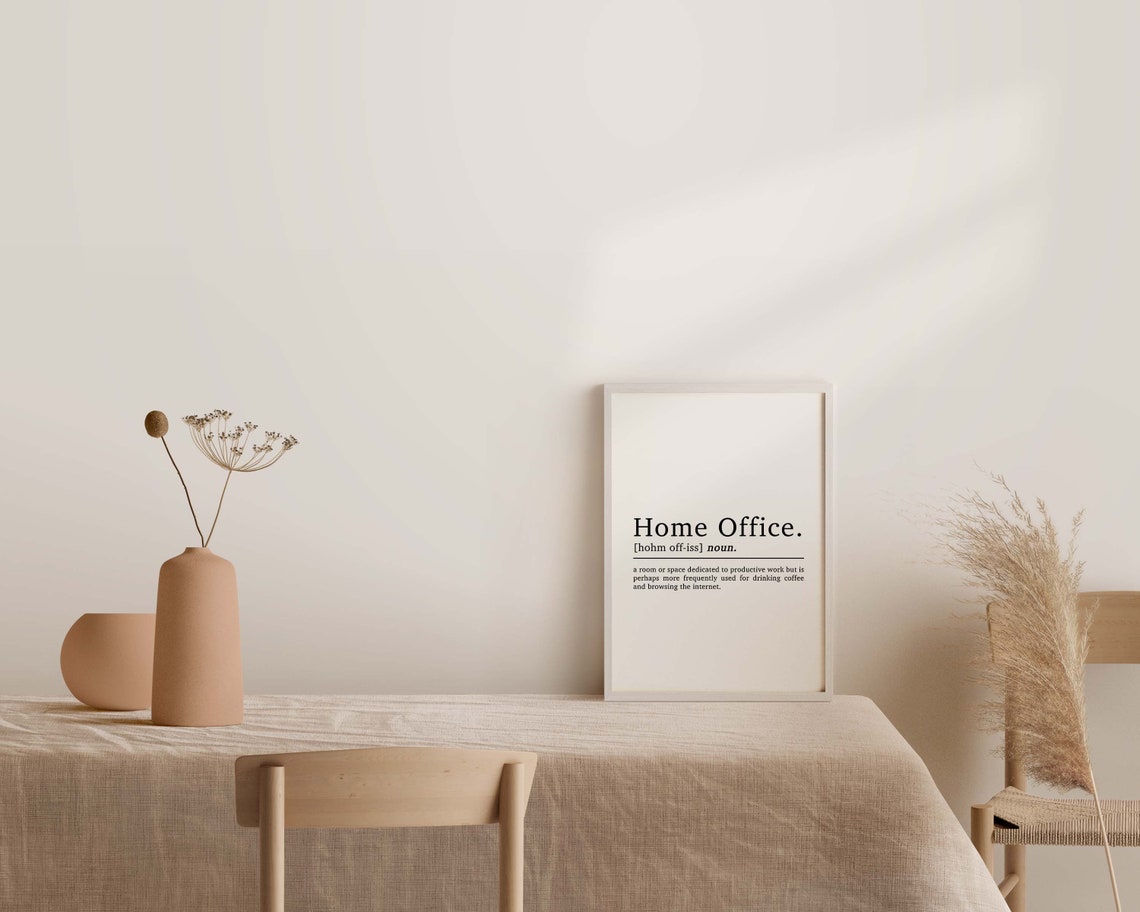 Home Office Definition Work From Home Poster - Image 2
