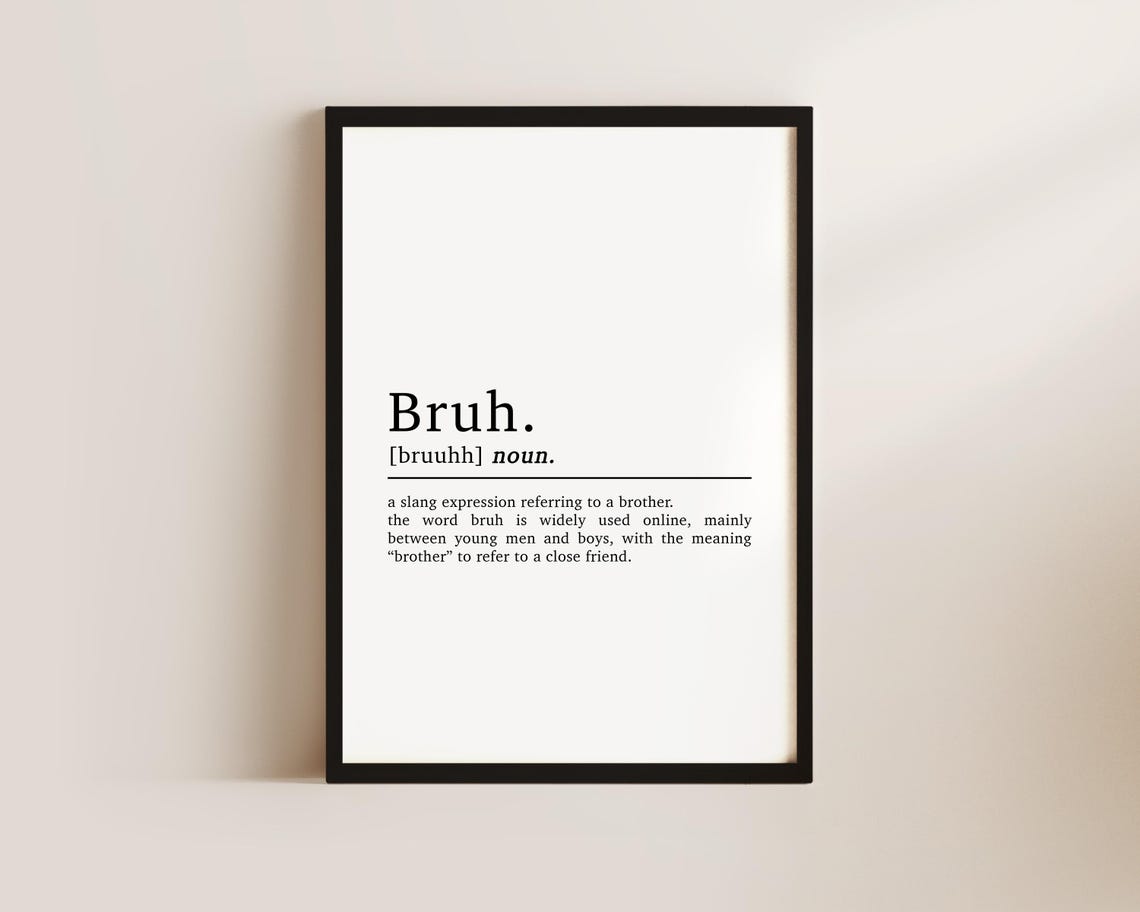 Bruh Definition Gaming Poster, Boys Bedroom Decor - Image 3
