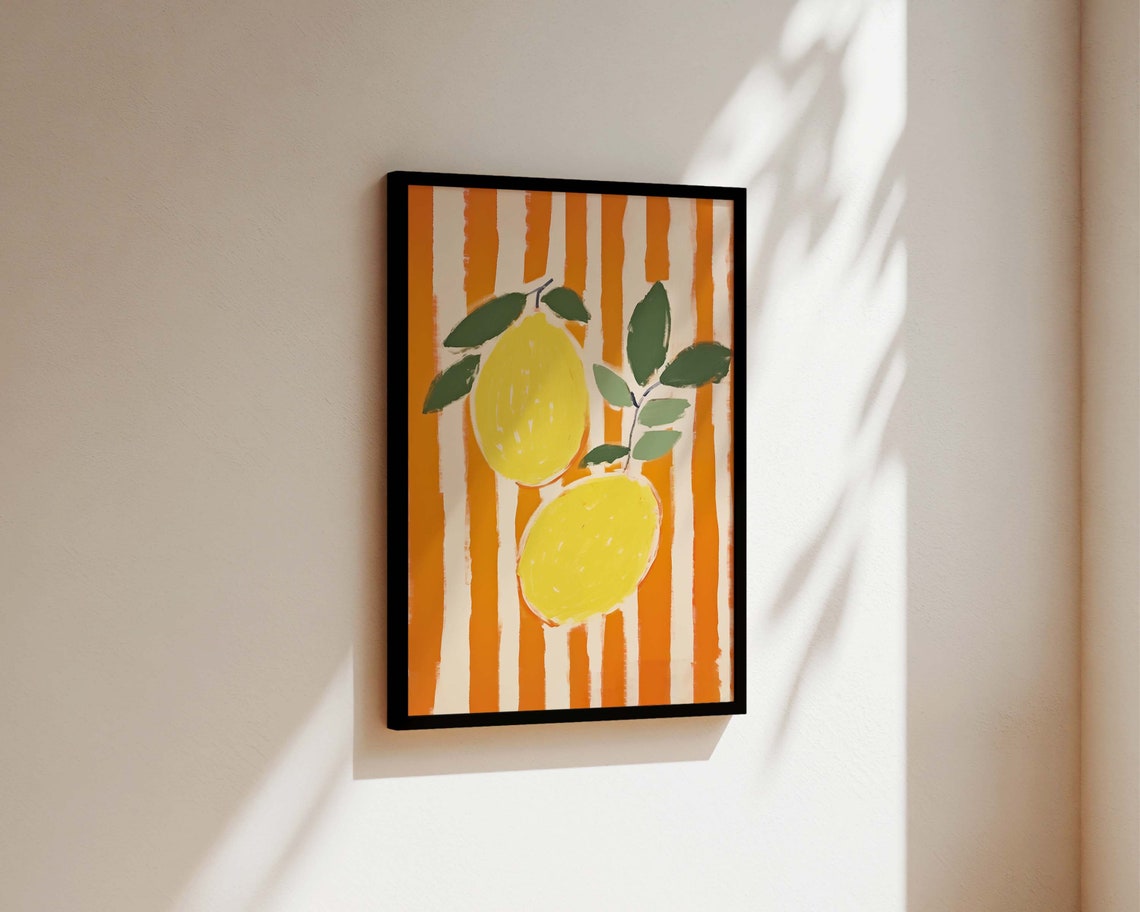 Mid-Century Lemon Kitchen Art Print, Italy Boho - Image 3