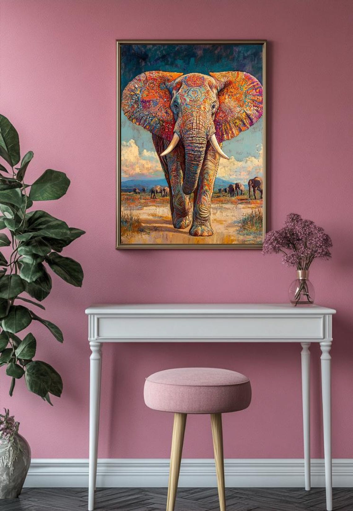 Elephant Painting Wall Art
