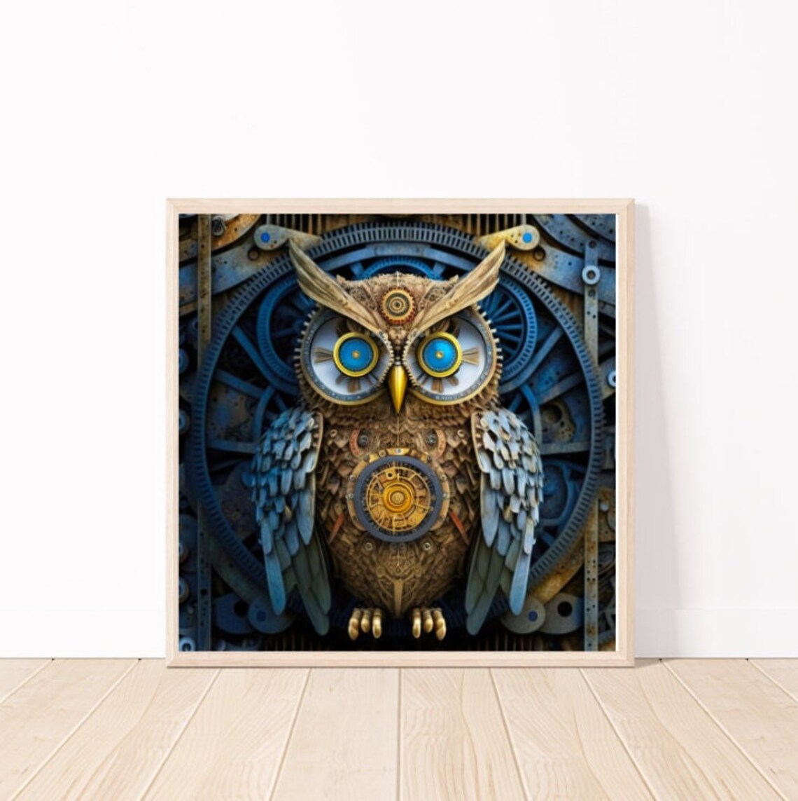 Steampunk Owl Wall Art, Victorian Era Style