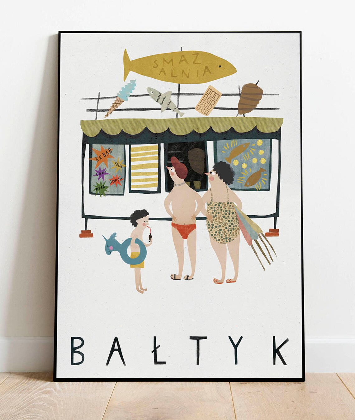 Batyk Baltic Sea Vintage Travel Poster, Beach Decor - Image 2