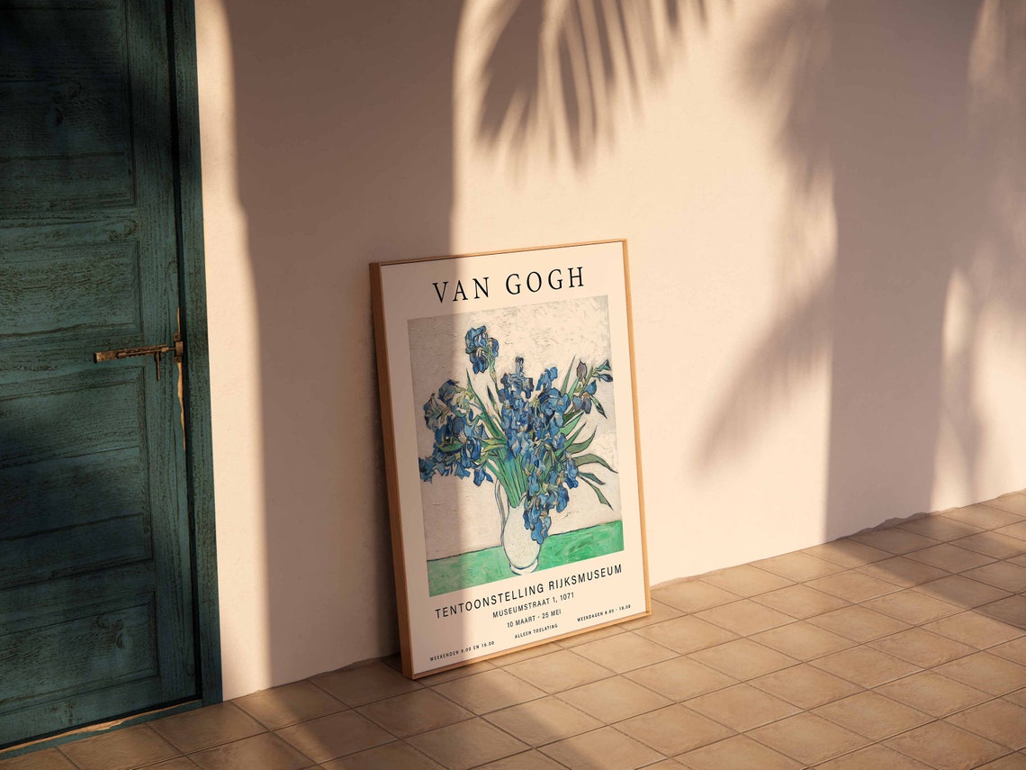 Van Gogh Irises Rijksmuseum Exhibition Floral Art Gallery Poster - Image 3