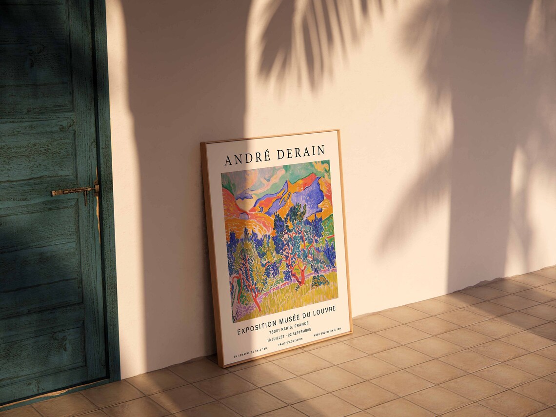 Andre Derain Exhibition Poster, Fauvist Mountains - Image 2