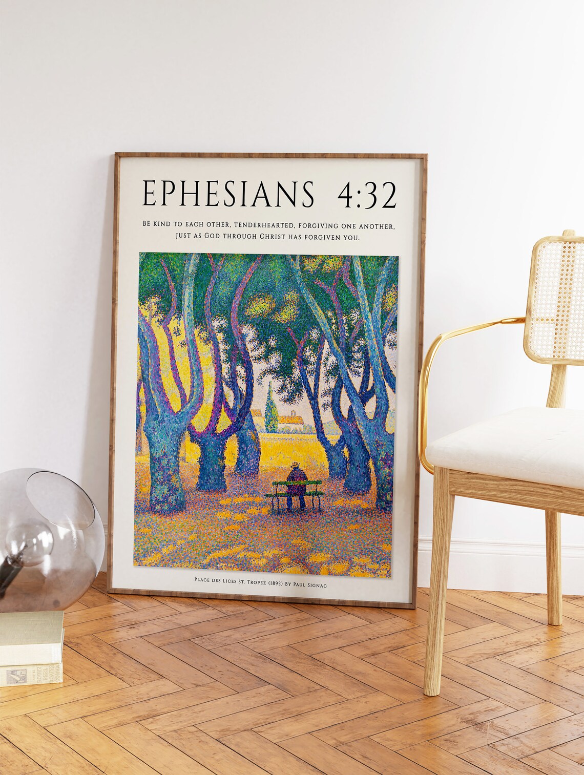 Ephesians 4:32 Paul Signac Pointillism Bible Verse Faith Poster - Image 3