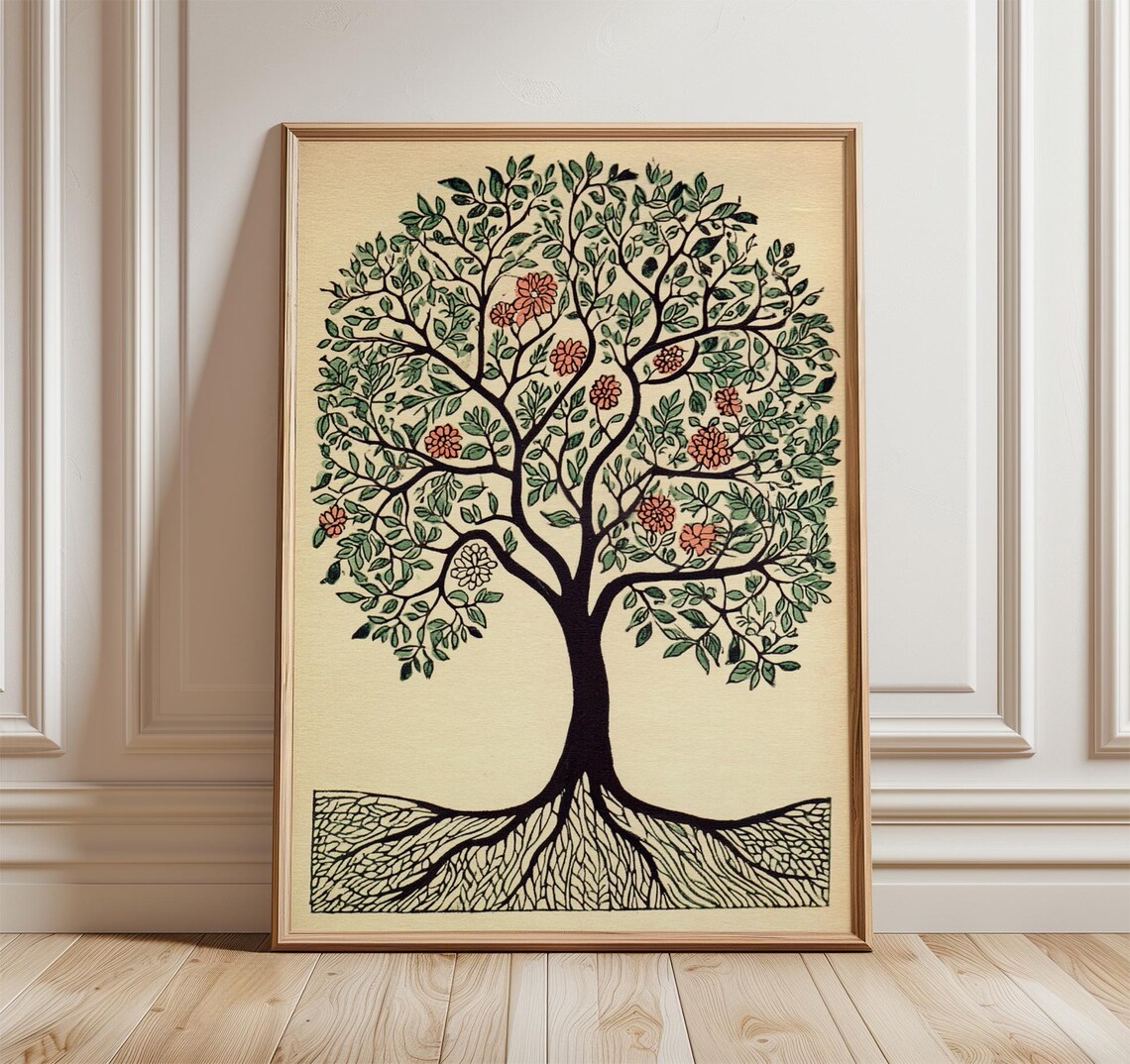 Tree Of Life Poster, Modern Minimalist Art Print