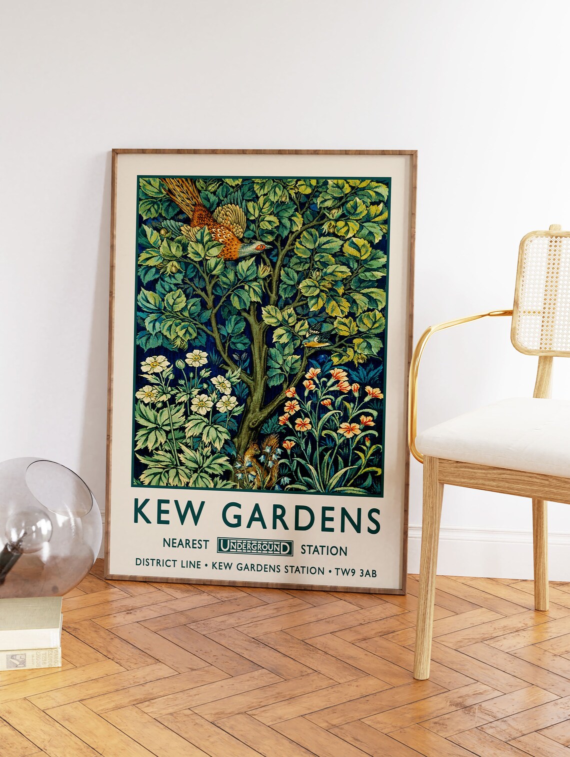 Kew Gardens, London Vintage Floral Art Print - Image 3