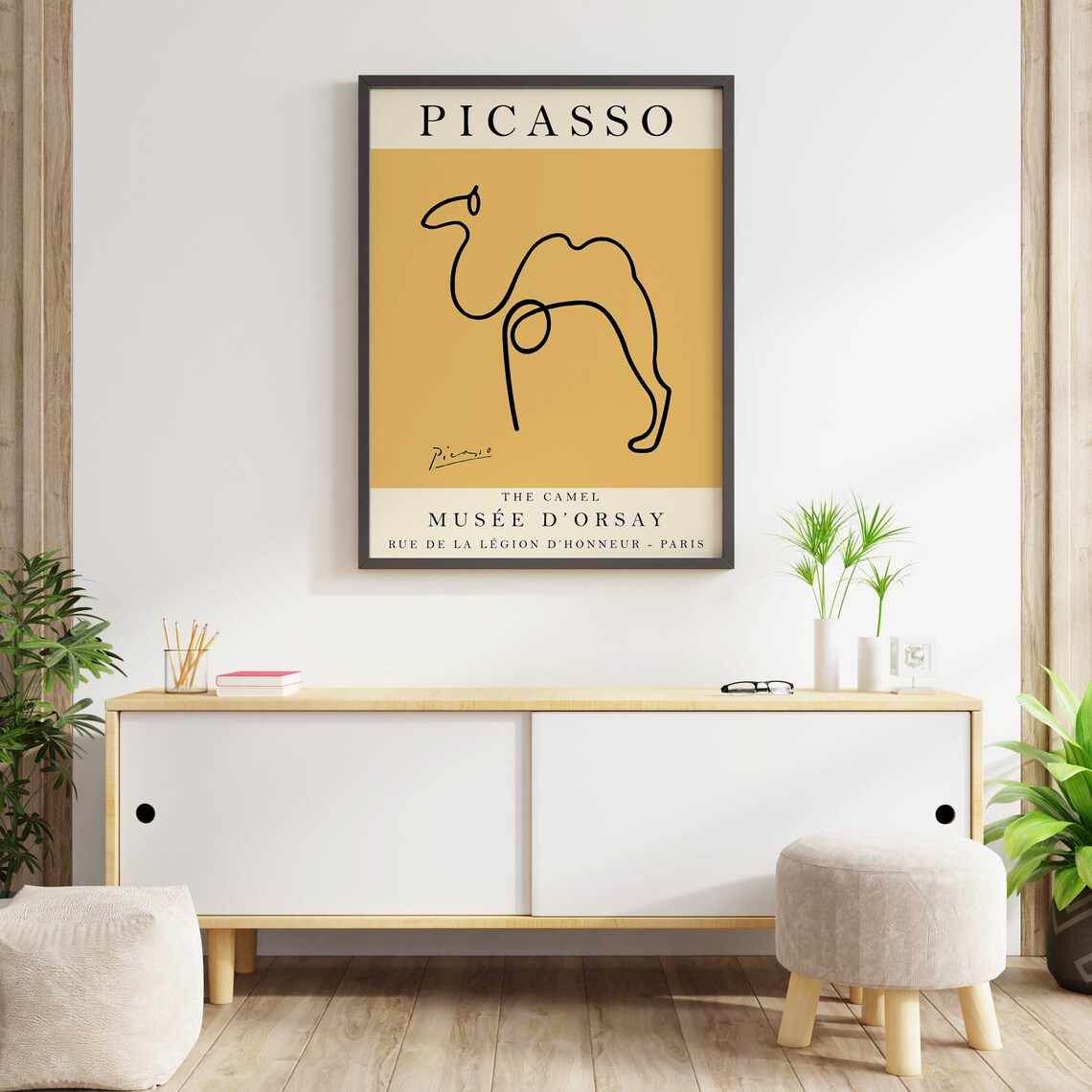 Picasso Exhibition Poster, Vintage Minimalist Line Art - Image 2