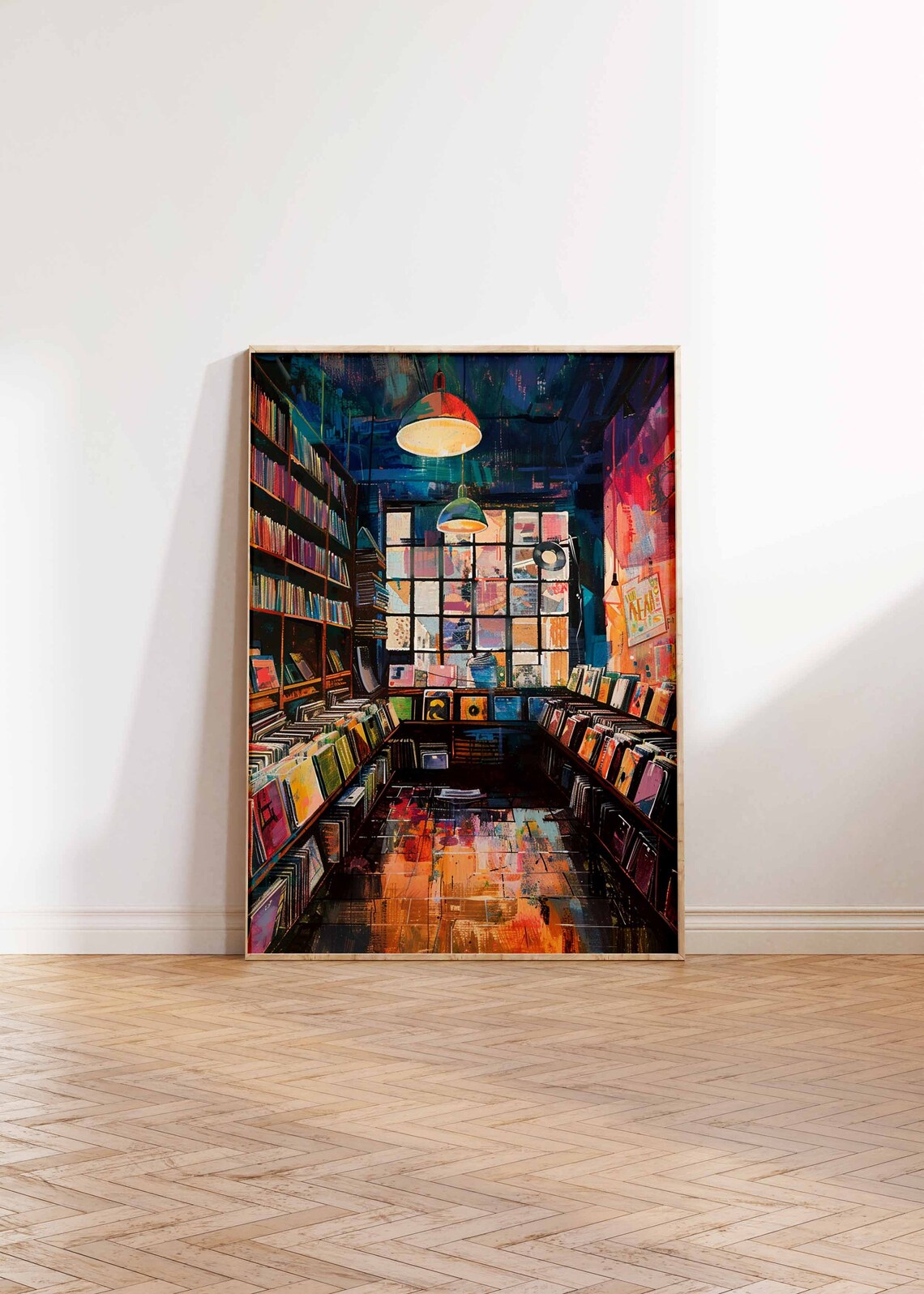 Retro Vinyl Record Store Vintage Music Art Print - Image 2