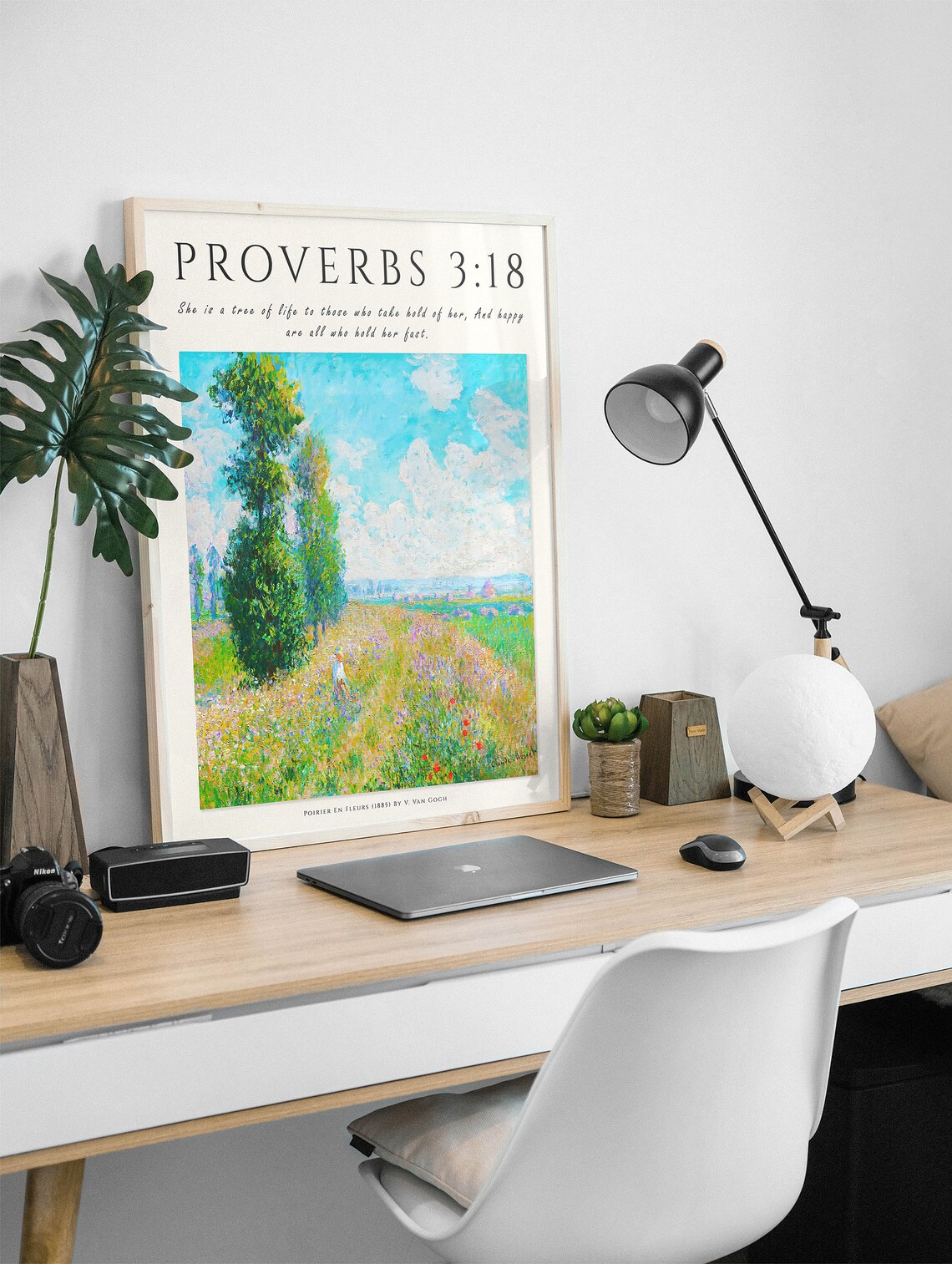 Bible Verse Poster, Van Gogh-Inspired Floral Print - Image 2